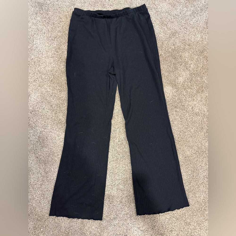 Abound Black Ribbed Lounge Pants